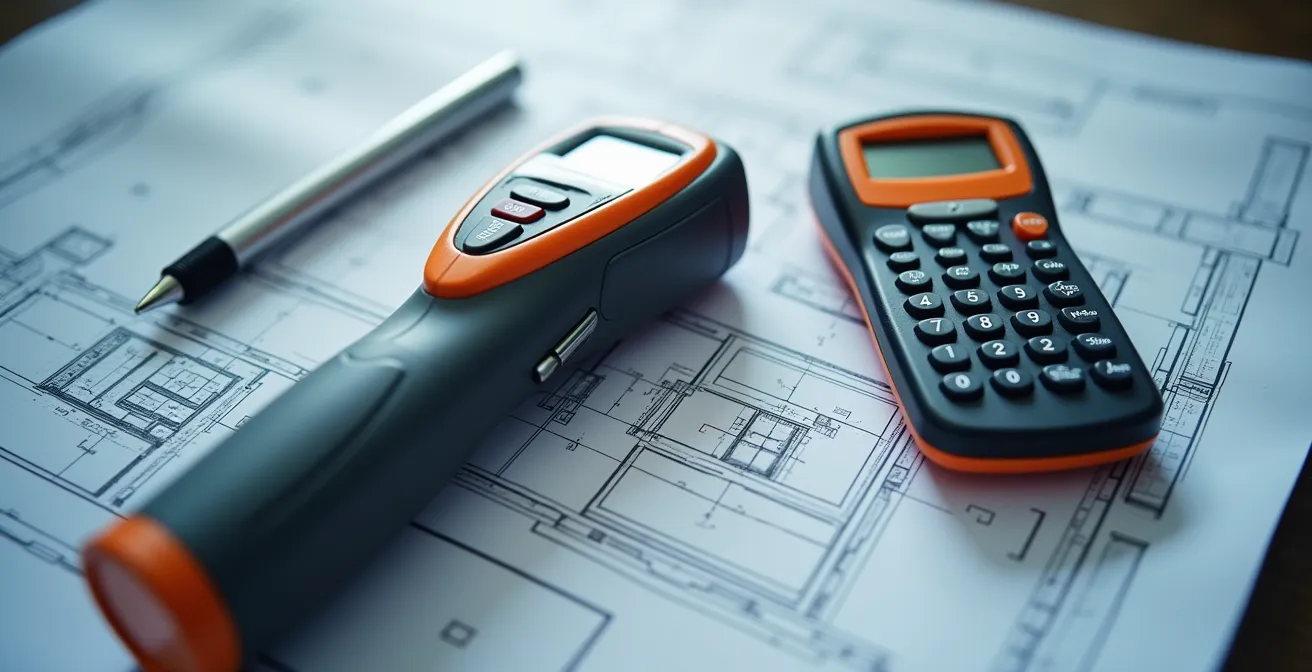 Schéma technique montrant le calcul de puissance pour une PAC air-air avec zones thermiques