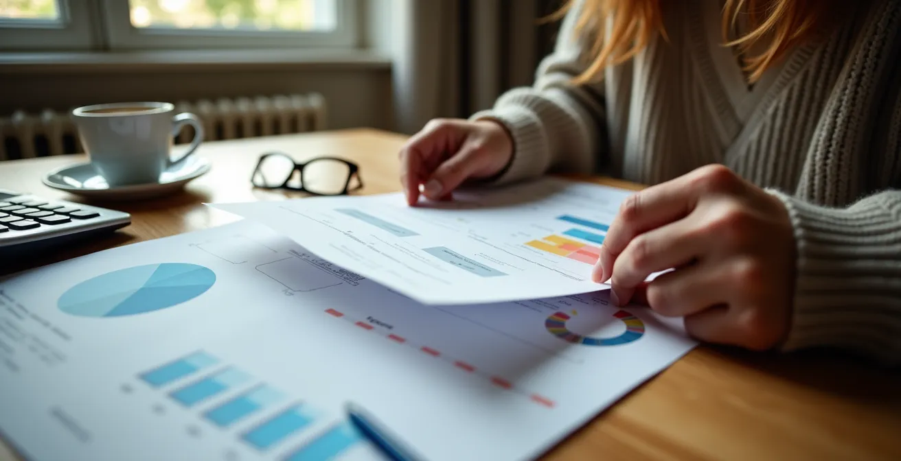 Ensemble de documents administratifs pour les aides à la rénovation énergétique disposés sur un bureau