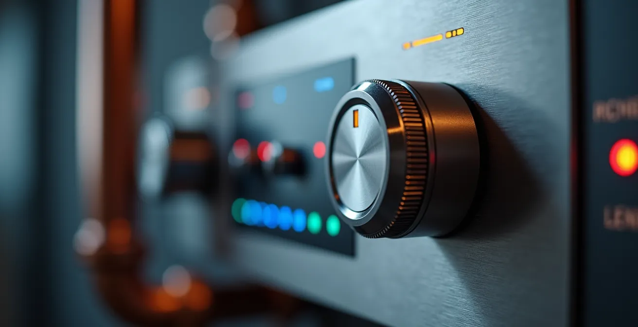 Système de régulation intelligent d'une pompe à chaleur hybride avec affichage des courbes de performance